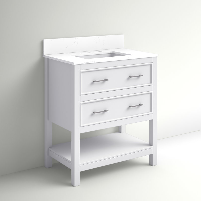 Ensemble de meuble-lavabo simple 30 po Jimerson, Blanc