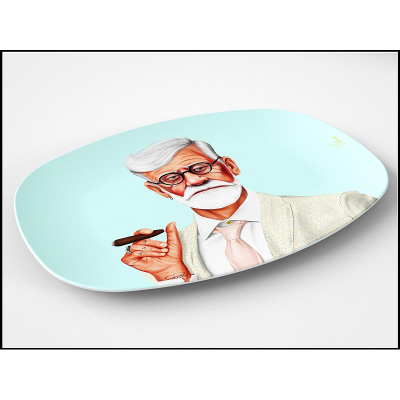 Plat de service 10 pi x 14 po Sigmund Freud, cadeau de psychologie unique au design moderne et polyvalent