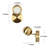 Bhagwan 1 - Light LED Dimmable Gold Armed Sconce