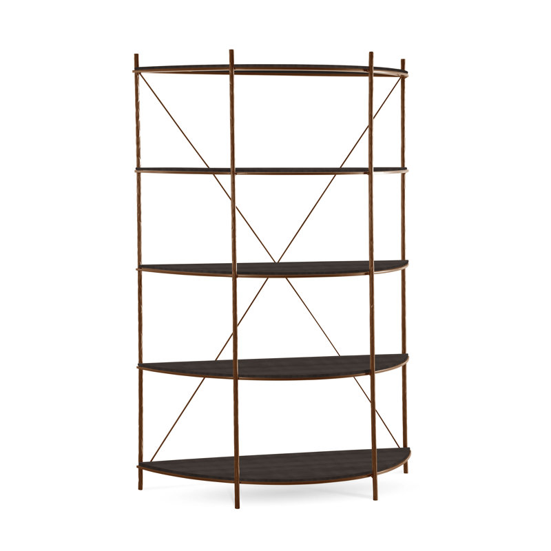 Étagère à livres H 67 "x l 55,44" Baldwin, Bronze huilé, Muscade