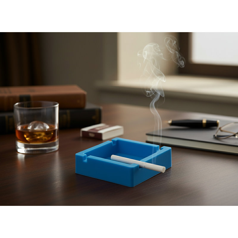 Cendrier en silicone Visol Elora - Design carré avec 4 repose-pieds