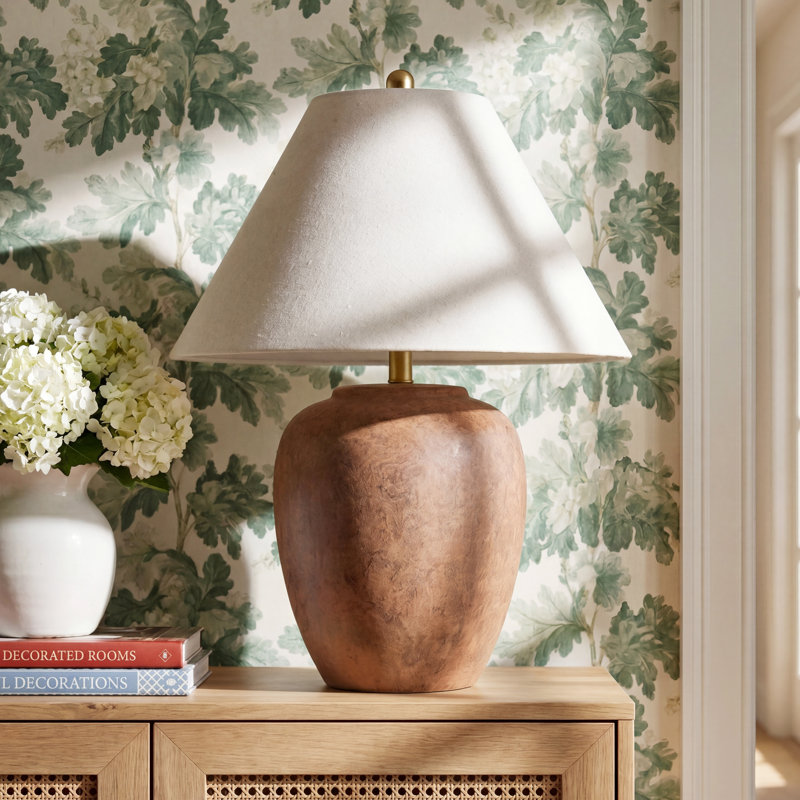 Eustacia Ceramic Table Lamp, Distressed Brown