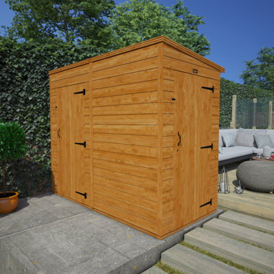 TigerFlex® Modular Buildings Solid Wood Shiplap Pent Garden Shed