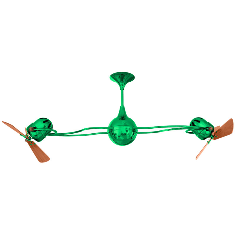 62" Italo Ventania 3 Blade Ceiling Fan, Esmeralda