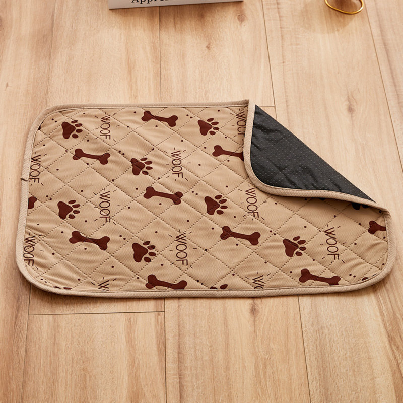 Instant Absorbent Anti-Slip Washable Reusable Pet Urine Training Pad, Khaki