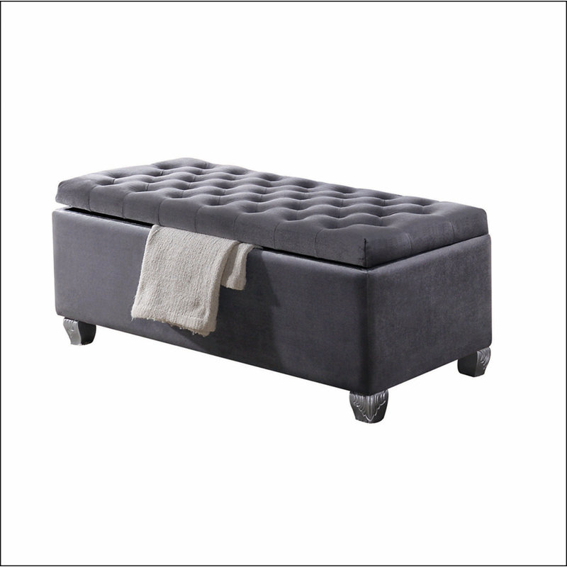 Banc Rebekah avec rangement en tissu