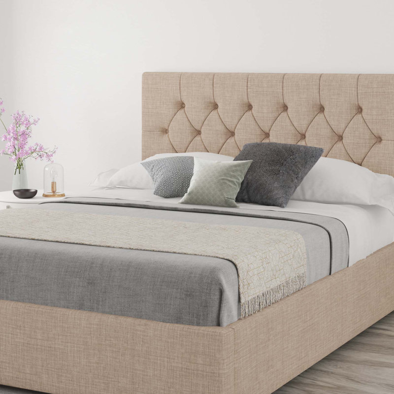Talcott Upholstered Headboard, Linen Mink, Kingsize (5')