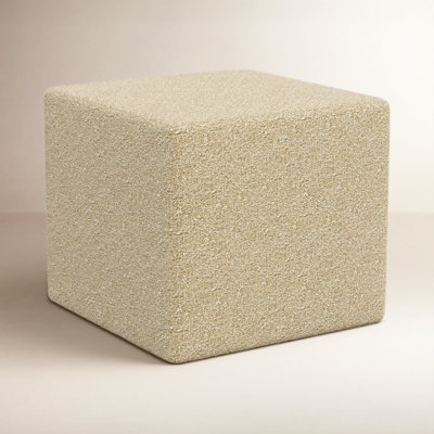 21" Linen Upholstered Ottoman