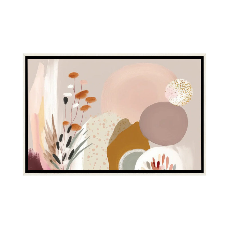 Beautiful Nature Forms, Distressed White Floater Framed Canvas, No Mat, 18" H x 26" W x 1.5" D