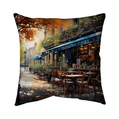 Blue Street Scenery Modern Pillow - My Secret Place – Throw Pillow Cover Only, Double-Sided Print, Insert Not Included