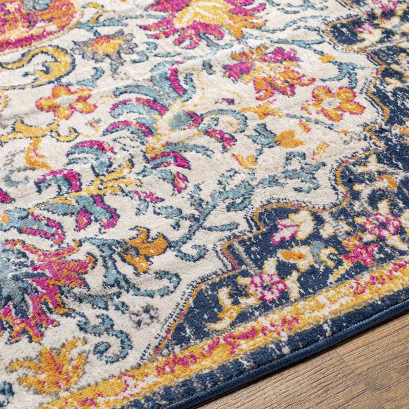 Oriental Vintage Orange/Blue, Rectangle 200 x 275cm