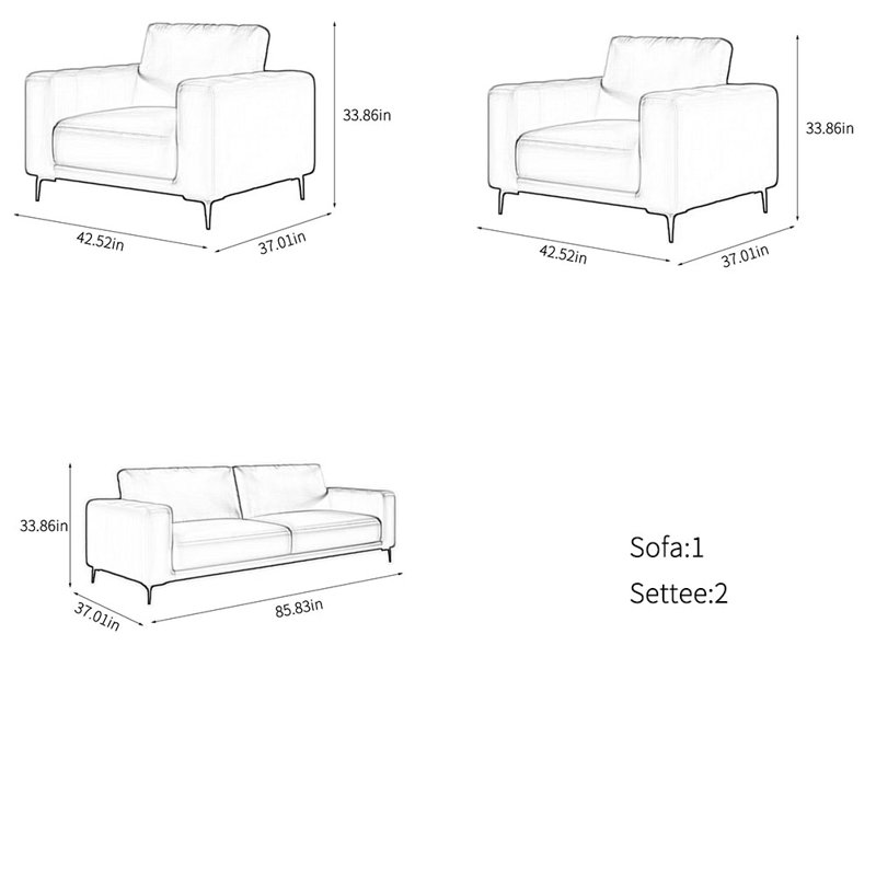 Business leisure elegant office sofa combination