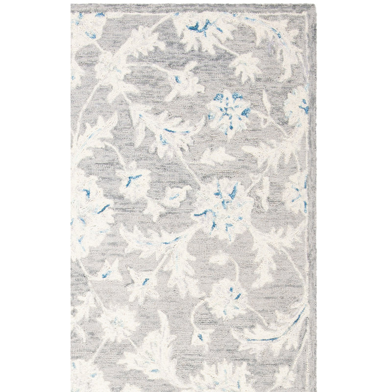 Tapis en laine et coton touffeté à la main Crown, Rectangle 4 pi x 6 pi