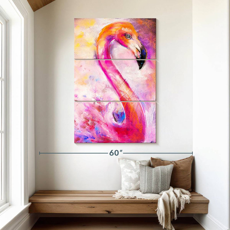 Flamant rose Brampt, H 50 po x l 32 po