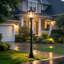 Solar Post Light Streetlight Black Aluminium
