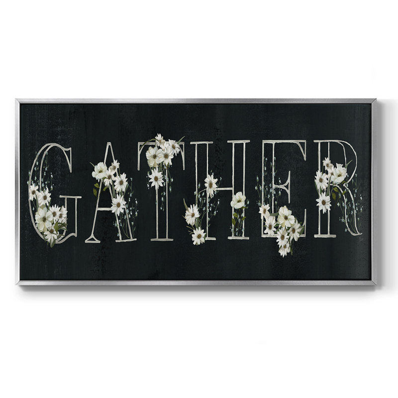 Gather - Toile tendue avec châssis tendue, prête à être accrochée, Argent argent, H 21 po x l 41 po