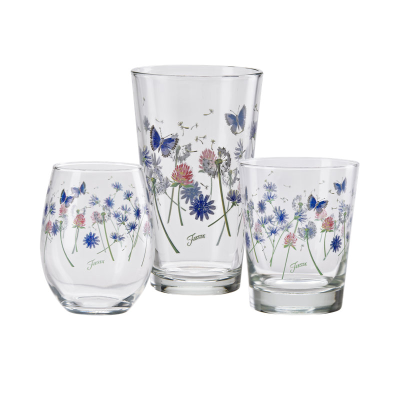 Verre à vin sans pied floral 15 onces Fiesta Breezy