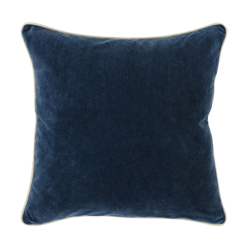 Goodall Reversible Throw Pillow, Rectangle 14"H x 20"W, Marine Blue