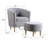 Upholstered 27" Wide Barrel Chair with Ottoman-87709776
