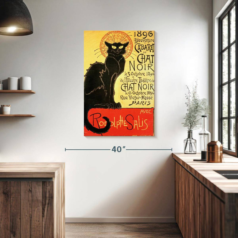 Réouverture du cabaret Chat Noir 1896, H 39 po x l 26 po