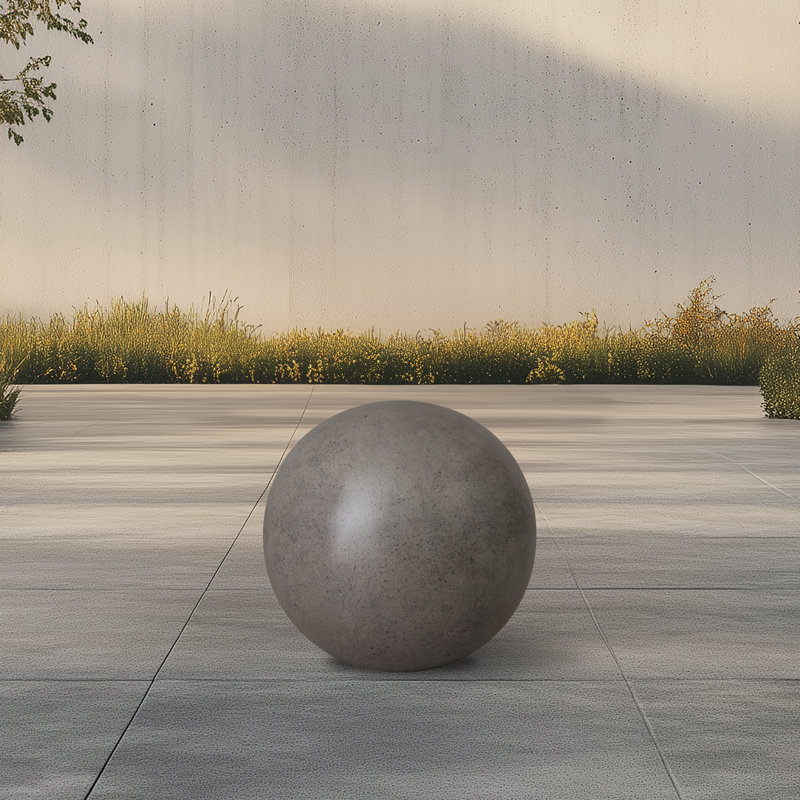 Efran Terrazzo Gazing Ball, Gray, 20" H x 24" W x 24" D