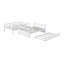 Lit superposé double en bois d'hévéa double avec lit gigogne simple, échelle et garde-corps-1786354381