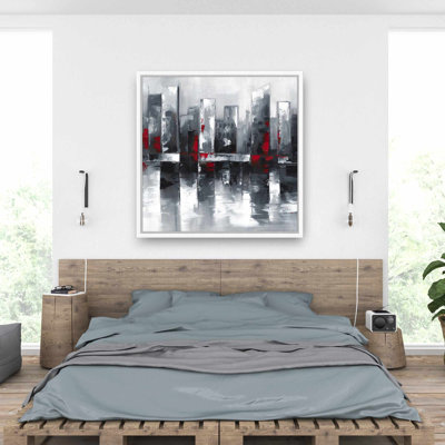 Abstract Cityscape - Contemporary Framed Canvas