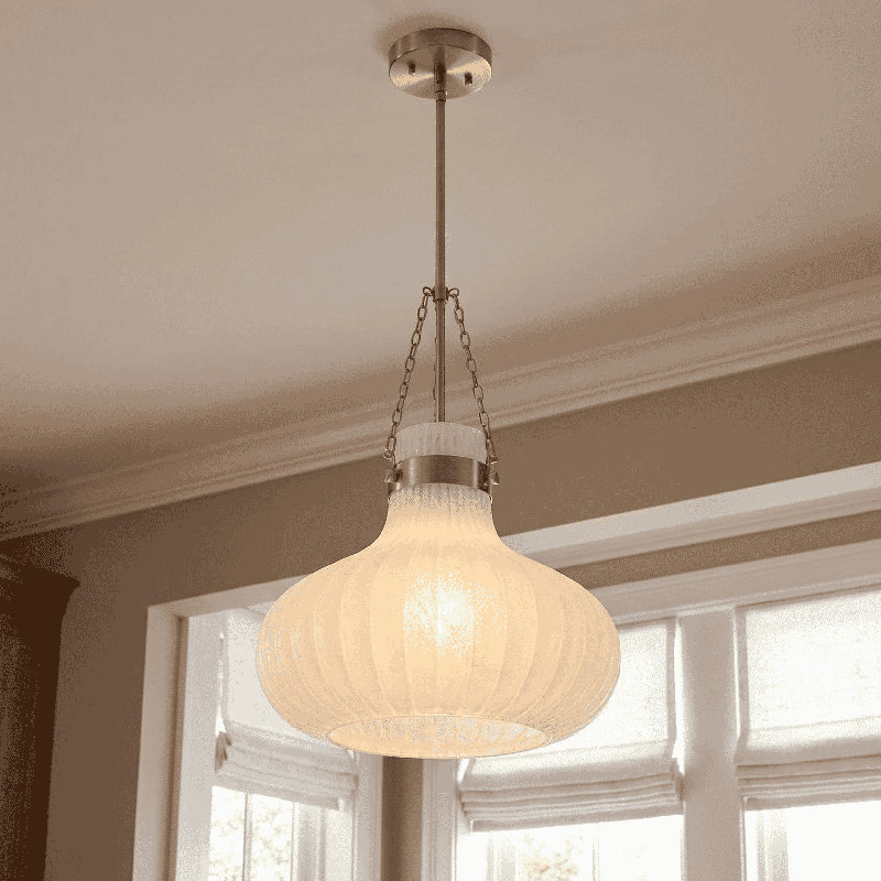 Luminaire suspendu 1 lumière Keiya, Laiton