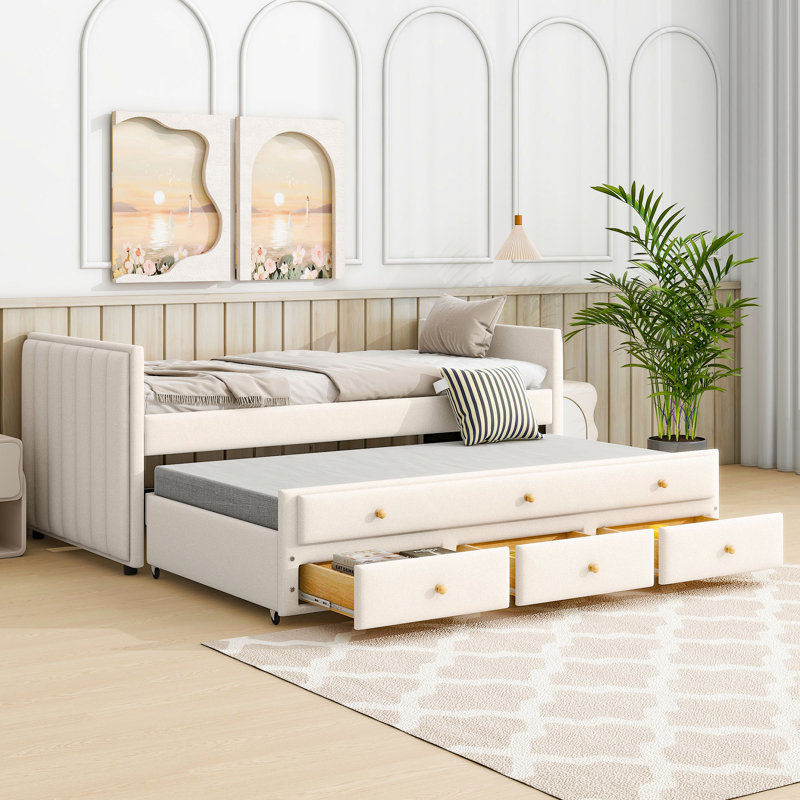 Mainardo Upholstered Daybed, Beige
