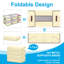 Contenants de rangement sous le lit 90L, organisateurs de placard et bacs de rangement, sacs de rangement sous le lit pliables, beige