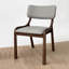 Chaise d'appoint à dossier à lattes grises (ensemble de 2)