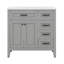 Ensemble de meuble-lavabo 36 po avec lavabo, armoire de salle de bain avec tiroirs et portes, structure en bois massif et panneau de fibres à densité moyenne-984844466