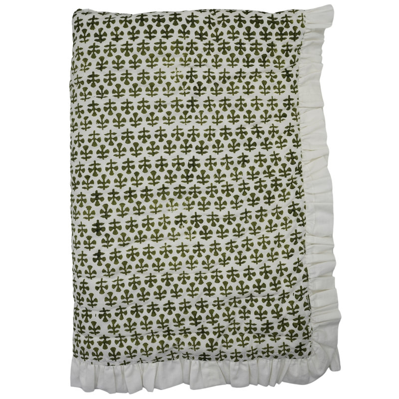 Literie bohème de luxe à motif floral en tissu imprimé Fab Fabine pour chambre et canapé, King Us, Gris/vert