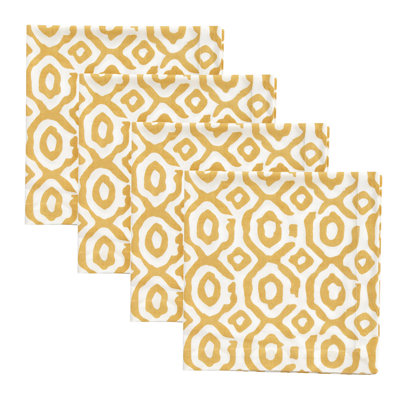  Ensemble de 4 serviettes Golden Geo