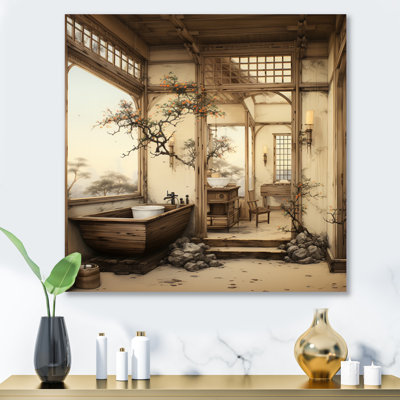 Décoration murale de salle de bain Japon Art III - salle de bain et buanderie en métal
