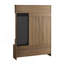 Arbre de couloir multi-usages avec banc d'entrée en lin rembourré amovible, portemanteau, tablettes de rangement et panneau perforé, pour les couloirs, le salon, le brun-602085049