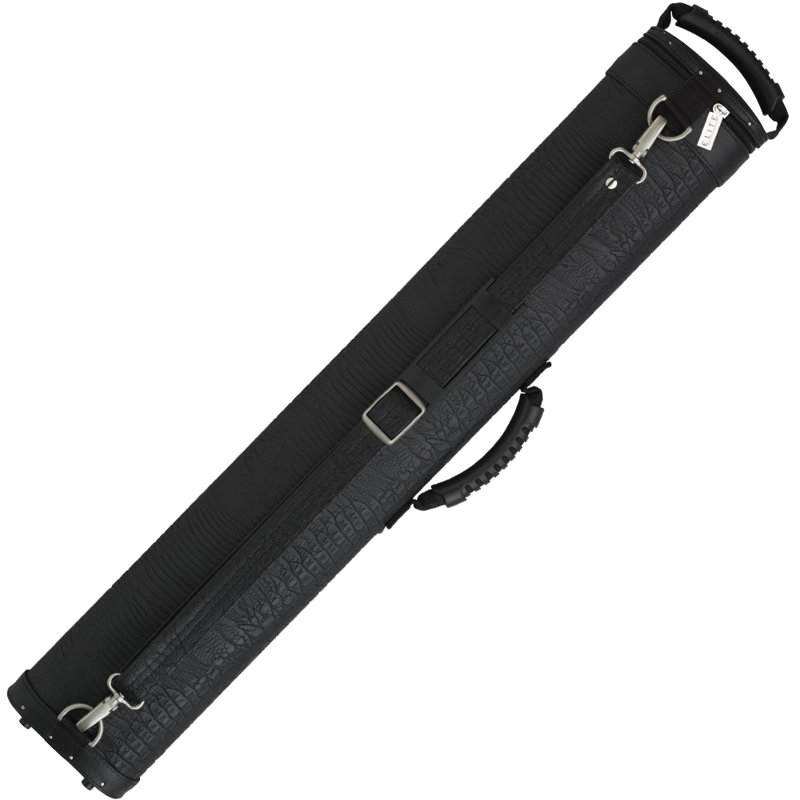 34" 2 Butts and 4 Shafts Leather Pool Cue Case, Black