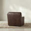 Fauteuil pivotant en cuir Yosef-102238336