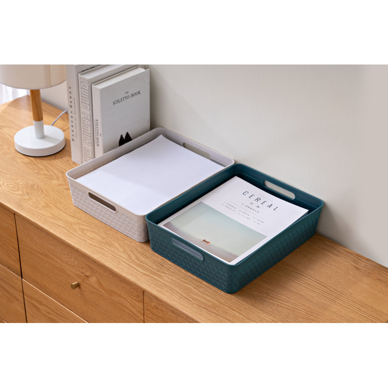 Ensemble de bacs de rangement en plastique pour papeterie