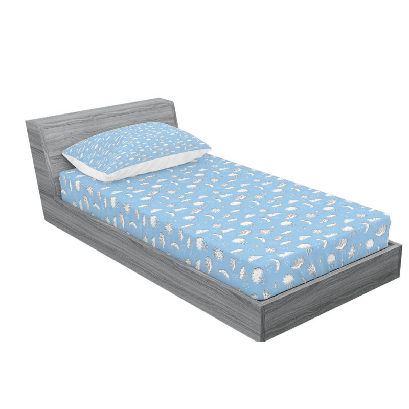 Microfiber Sheet Set, Twin Sheet Set with Fitted Sheet