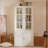 75.25'' Tall Display Cabinet With Double Glass Doors, Traditional Style China Cabinet Hutch Cabinet For Hallways Living Room, Kitchen, Home, Studio Or Workspace