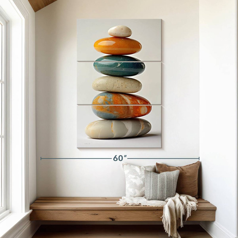 Alvord Serenity Stone Stacks - A Display of Harmony, 50" H x 32" W