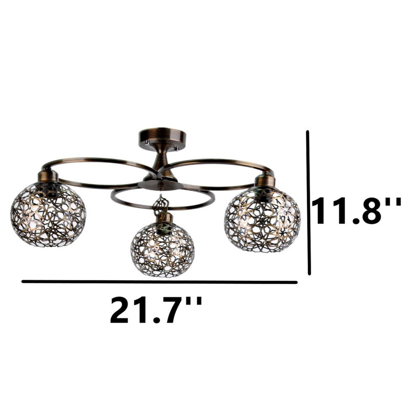 Plafonnier encastré 3 lumières
