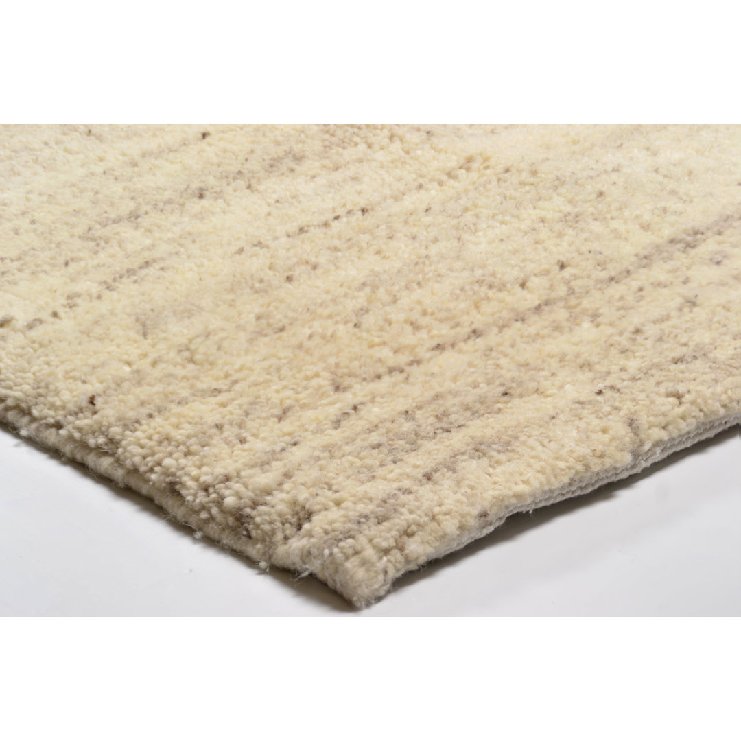 Geknoteter Teppich Natural in Beige