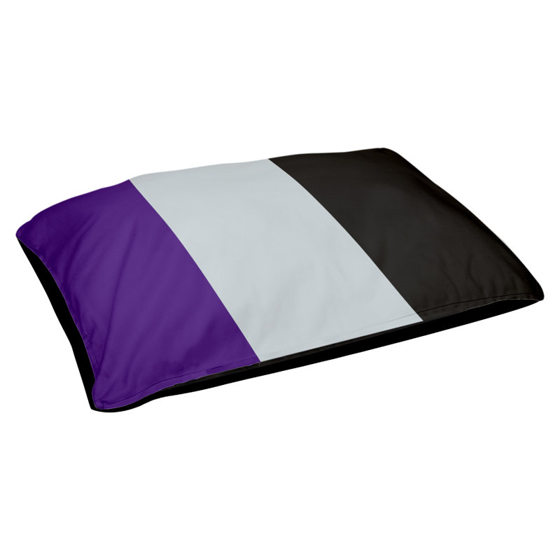 Coussin Golden State, Moyen (l 28 po x P 18 po x H 9,5 po), Mauve / argent / noir