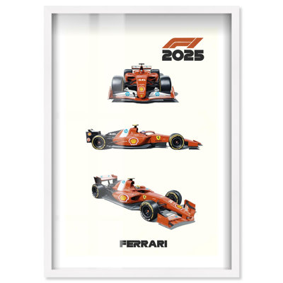 Affiches de Formule 1 «Italian Racer» par Notoriart, cadre blanc, 37 x 55