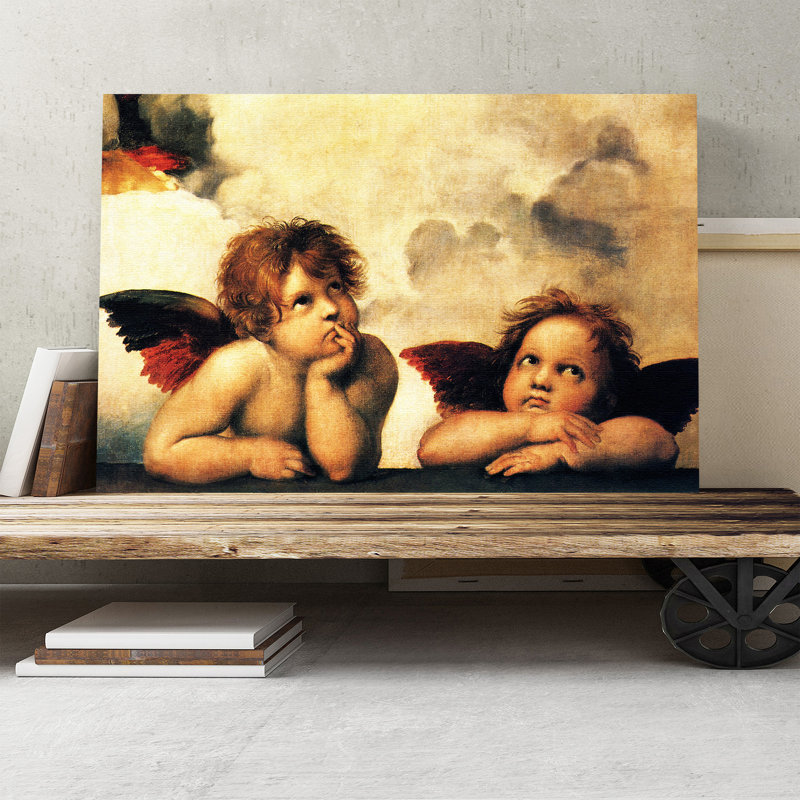 Two Cupids by Raphael - Wrapped Canvas, 35cm H x 50cm W