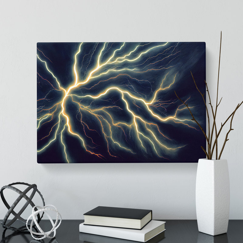 Pretty Lightning Bolt - Wrapped Canvas, 35cm H x 50cm W x 3cm D