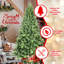 Arbre de Noël classique avec extrémités en PE + PVC - branches articulées réalistes, assemblage facile, support en métal stable, aspect naturel pour la décoration des Fêtes-458877502