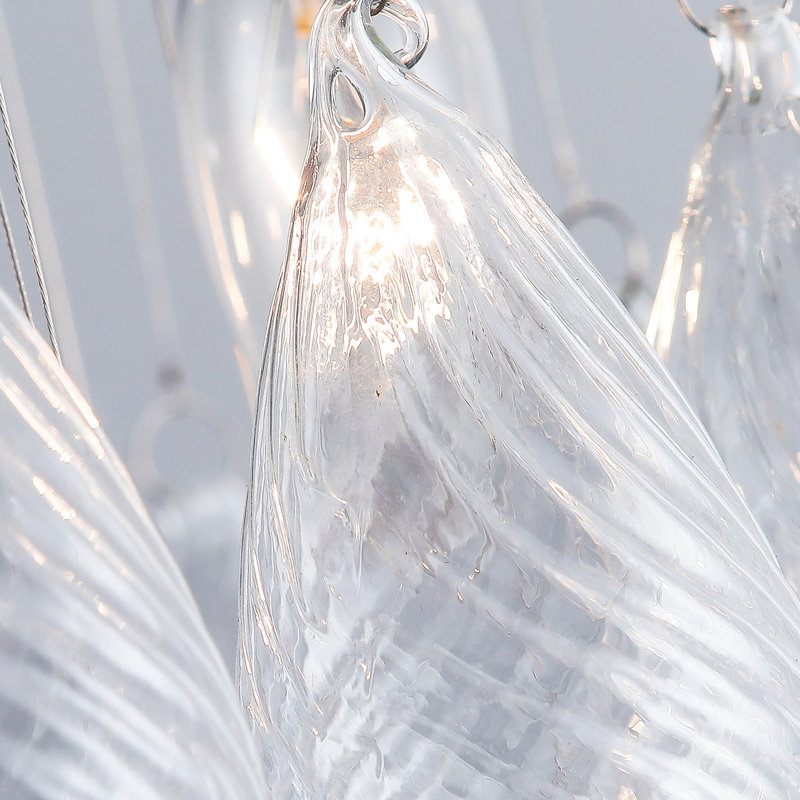 Lustre traditionnel à niveaux unique / spectaculaire à 4 lumières avec accents en verre Traylor